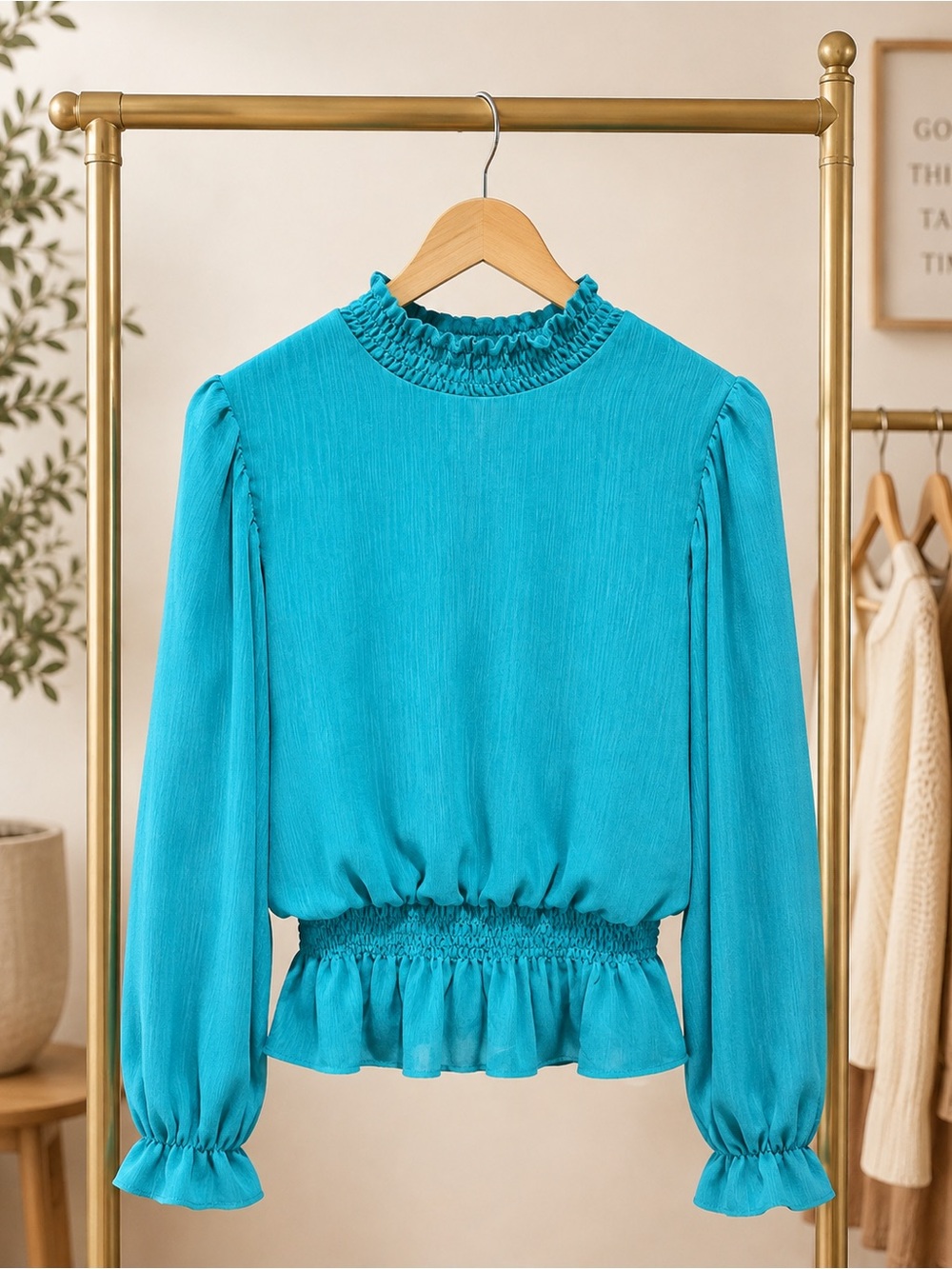 HYFVE beautiful turquoise blouse. NWOT